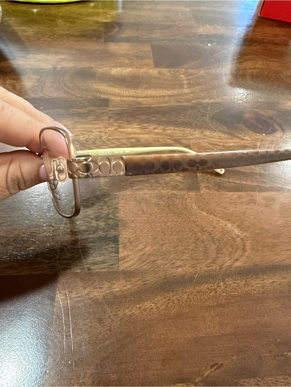 Coach TONIE 125 SAND 53-17-135 Brown Metal Eyeglasses Frames Demo Lens NEW - Picture 9 of 12